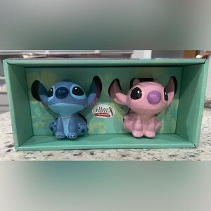 Disney’s Stitch Hand Painted by Artisans Salt and Pepper Shakers Brand New NWT